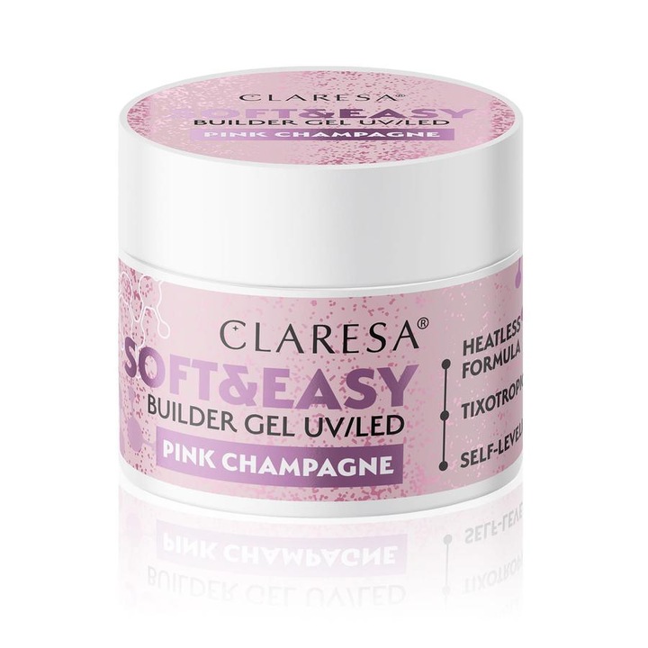Claresa építőzselé Soft&Easy Pink Champagne 45g