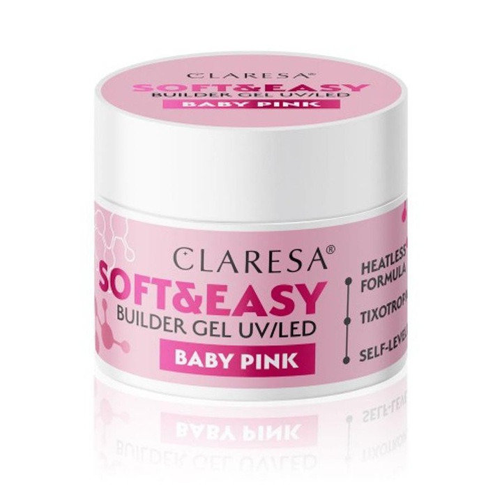 Claresa építőzselé Soft&Easy Baby Pink 45g