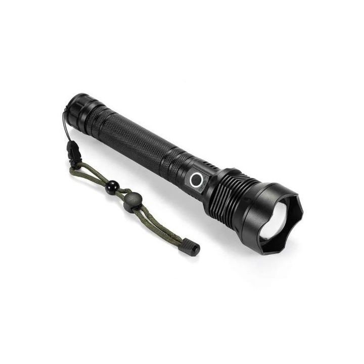 Фенер Dalys®, LED P70, 6800 mAh, с включени 2 батерии 26650, метал