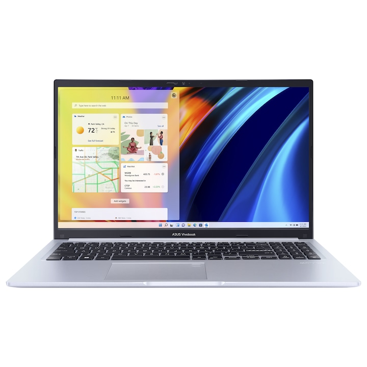 Asus VivoBook X1502ZA-BQ1891W 15.6" FullHD laptop, Intel® Core™ i5-12500H, 8GB, 512GB SSD, Intel® UHD Graphics, Windows 11, Magyar billentyűzet, Ezüst