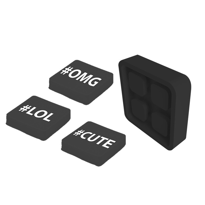 Комплект пинче Pixie Crew Hashtag, Със светлоотразителна основа, 3 мултипискела, Черен