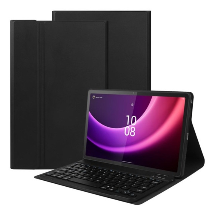 Tablet tok, kompatibilis, Lenovo Tab P11 Gen2 (TB350) Gigapack tok álló, bőr hatású (flip, bluetooth billentyűzet, asztali tartó, qwerty, angol nyelvű, ceruza tartó) fekete, gyártói csomagolás