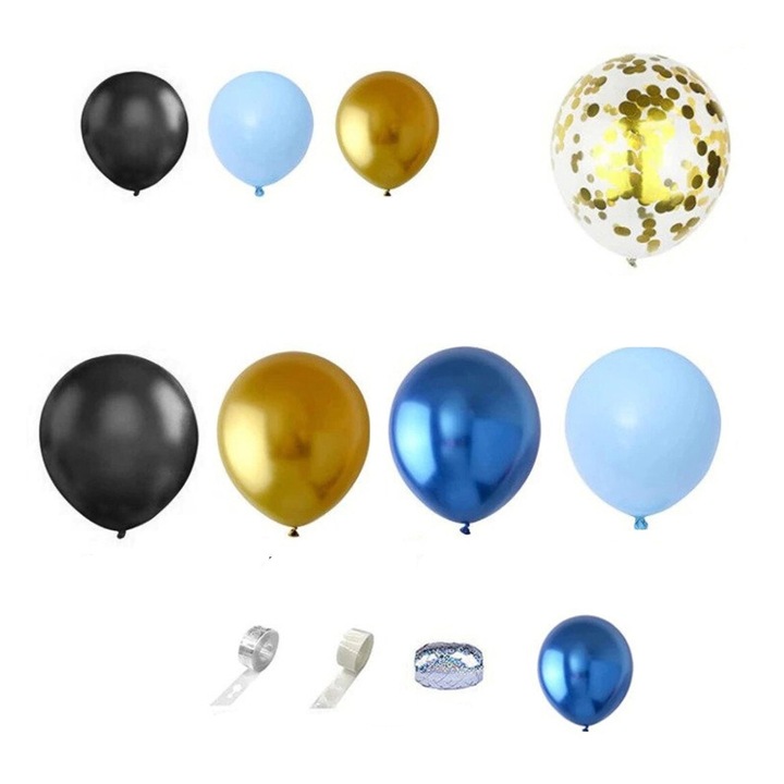 Комплект балони JUP 7837901 1-63,110 броя, 5 цвята, Металик