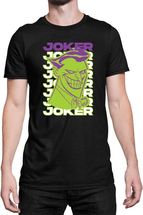 Férfi póló DC Comics Tralala Batman Animated Series Joker, Fekete