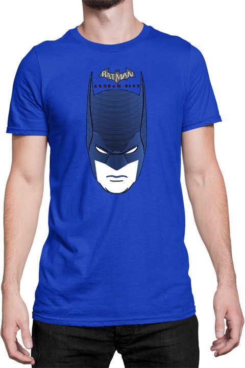 Férfi póló DC Comics Tralala Arkham City, Kék