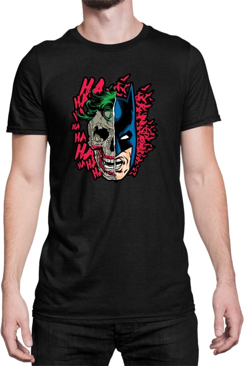 Férfi póló DC Comics Tralala Batman Joker Ha Ha Ha Ha, Fekete