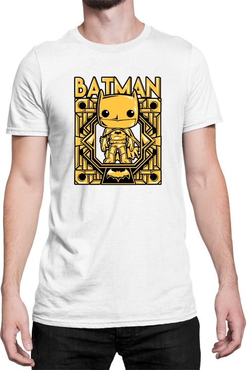 Férfi póló DC Comics Tralala Batman funko gold, Fehér
