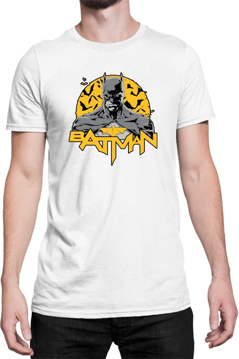 Férfi póló DC Comics Tralala Batman Moon, Fehér