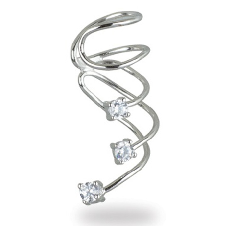 Обеци LTD Lily Les Trésors de Lily Sissi M7142, Височина: 25 mm, ширина: 11 mm, Сребро, Сребрист