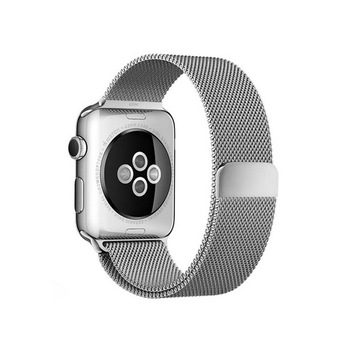 Curea Apple Watch, Milanese Loop, Compatibila cu Apple Watch 1/2/3/4/5/6, 38mm, Silver Curea Apple Watch, Milanese Loop, Compatibila cu Apple Watch 1/2/3/4/5/6, 38mm, Silver
