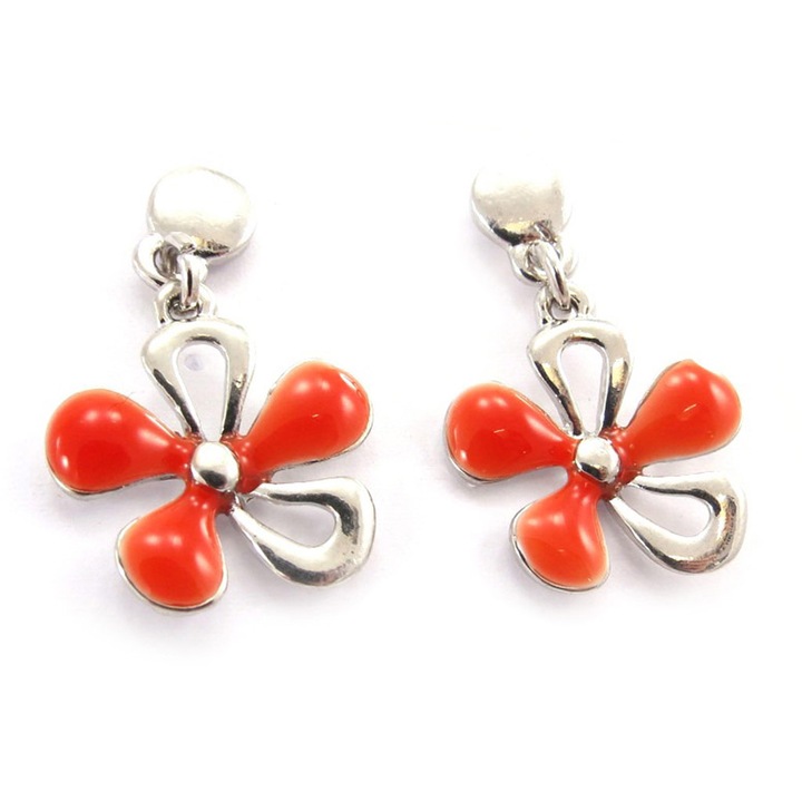 Обеци LTD Lily Les Trésors de Lily Flora J9008, Дължина 3x1.8 cm, Метал, Оранжев