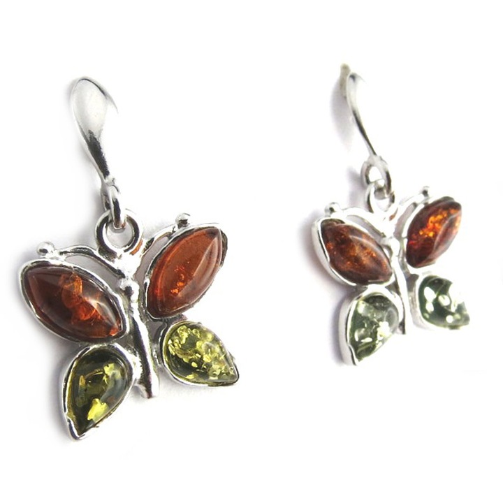 Обеци LTD Lily Les Trésors de Lily Papillons N2151, Дължина: 25 mm, ширина: 16 mm, Сребро, Сребрист