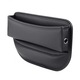 Organizator auto intre scaune, doua gauri de acces pentru cablu telefon, MorFansi, Piele eco, 28x20x5 cm, Negru