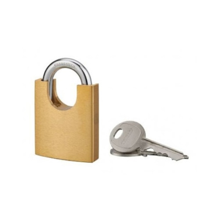 Lacat de exterior, cu 2 chei, 50 mm, alama