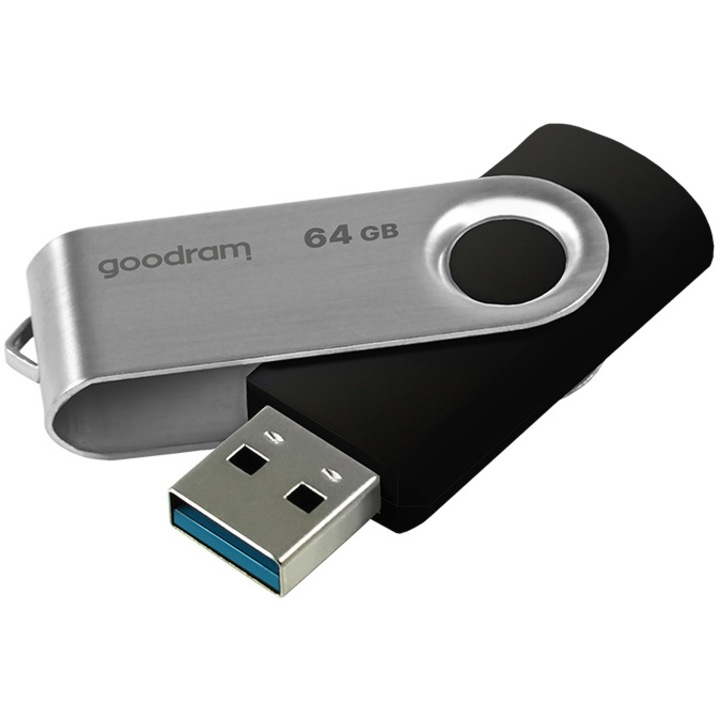 GoodRam UTS3 USB memória, 64 GB, USB 3.0, UTS3-0640K0R11, fekete