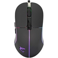 Mouse Gaming cu fir White Shark WARLOCK, 6.400 DPI, 125Hz, 32IPS, 12G, Chipset SUNPLUS 199, Switch-uri HUANO, Butoane Programabile, RGB LED, Cablu braided 1,8m, 125gr., Powder Coating, Negru