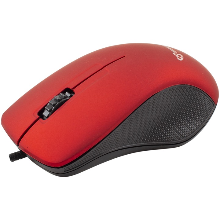 Мишка с кабел Sbox M-958, Амбидекстър, 1000DPI, Оптичен сензор, Кабел 1.5 м, 61 гр., Червен