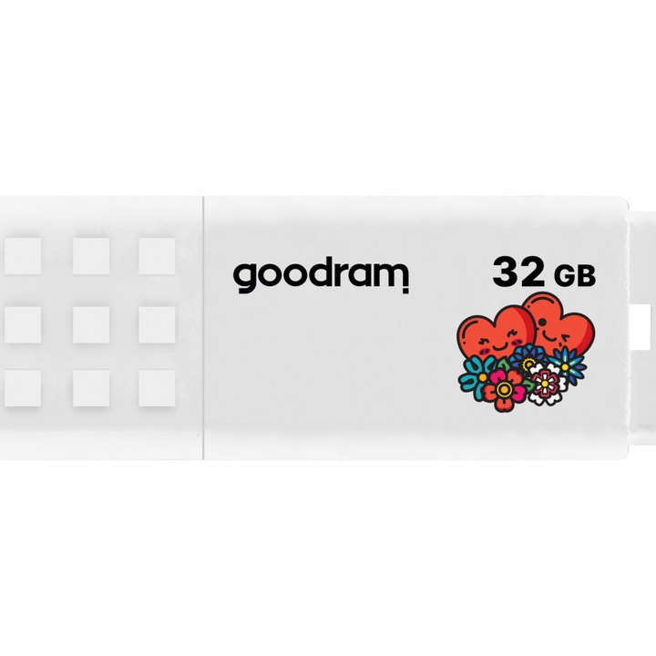 GoodRam UME2 USB memória, 32 GB, USB 2.0, VALENTINE UME2-0320W0R11-V, fehér