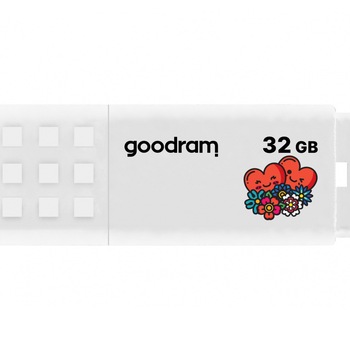 Memorie USB GOODRAM 32GB UME2 WHITE USB 2.0 - VALENTINE UME2-0320W0R11-V