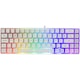 Tastatura Gaming cu fir White Shark RONIN, Tip Compact Carry-On, 19 taste Anti-Ghosting, Taste Iluminate Rainbow LED, Cablu 1.5m, Alb