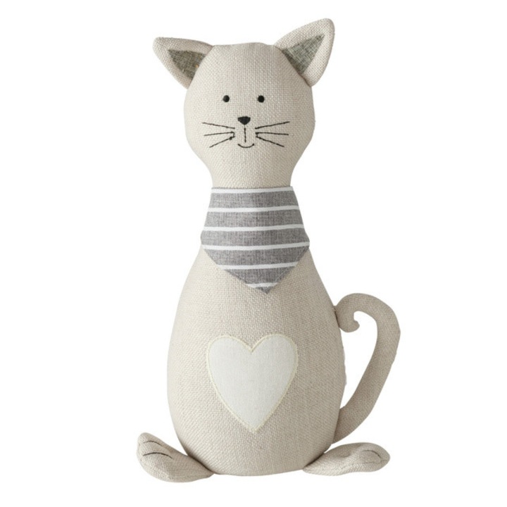 Opritor de usa Minka, forma pisica, 32 x 11 x 18 cm - bej