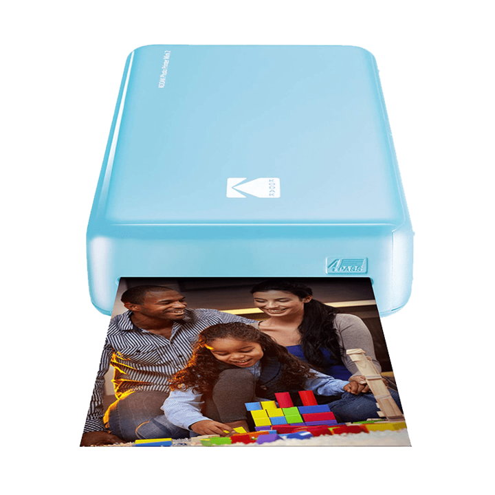 Hordozható fotónyomtató Kodak Mini 2 -PM220, Bluetooth, 8 lapos készletet tartalmaz, kék