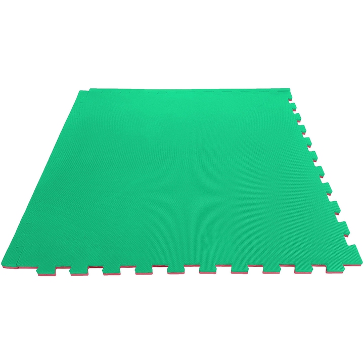 Tunturi Összeilleszthető karate matrac, 104x104x2 cm, Piros/Zöld