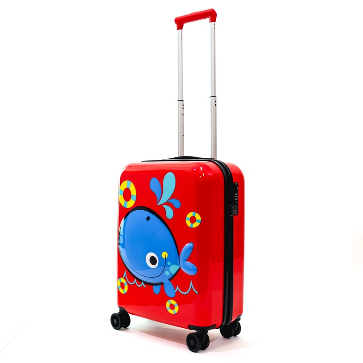 Куфар BLUE WHALE, червен, 55X24X40 cm
