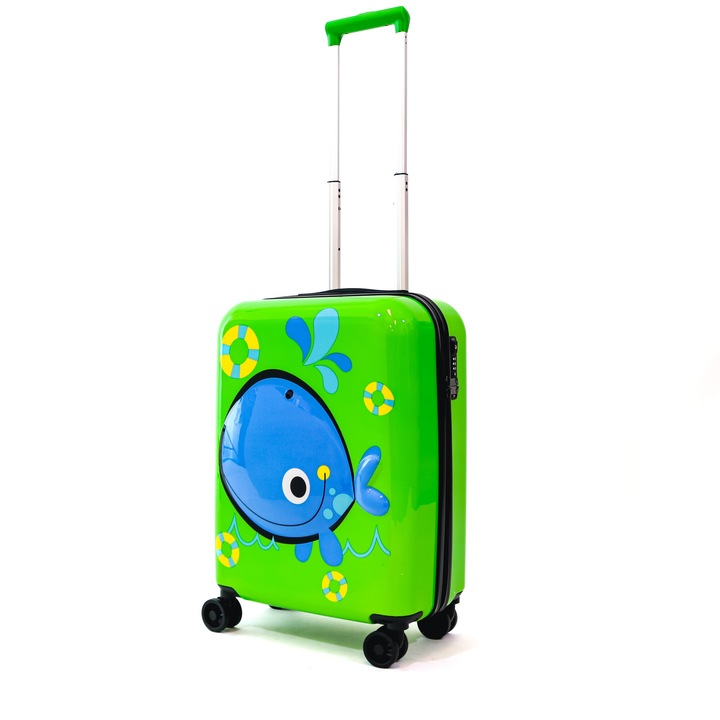Куфар BLUE WHALE, зелено, 55X24X40 cm