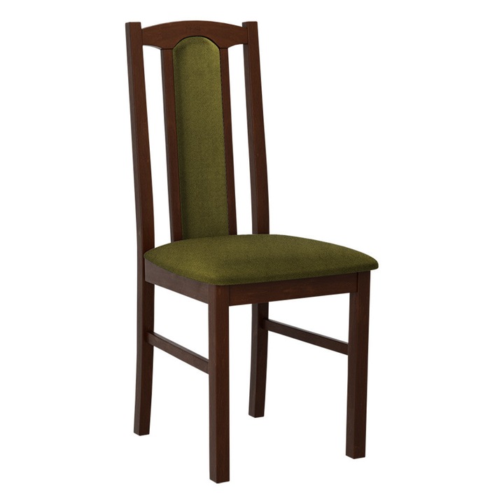 Scaun Dalem VII, MIRJAN24, nuc / verde, 43x47x95 cm