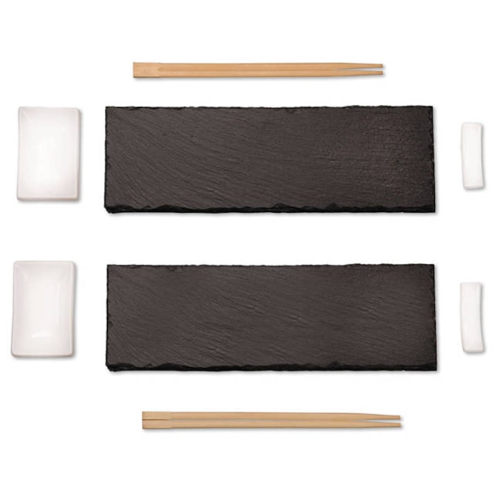 Set 8 accesorii pentru sushi, 2 persoane, Kesper, 30 x 10 cm, antracit