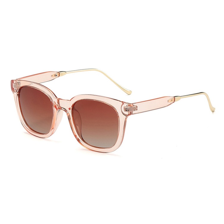 Ochelari de soare Sunglasses Polarised (2050) for Women with UV Protection, Metal and PC Brown Maro, Auriu