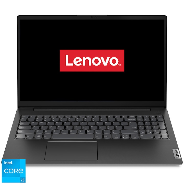 Lenovo V15 G3 IAP 15,6" FullHD laptop, Intel® Core™ i3-1215U, 8GB, 256GB SSD, Intel® UHD Graphics, FreeDOS, Magyar billentyűzet, Fekete