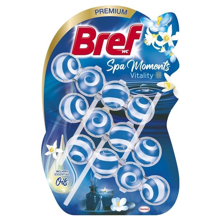 Ароматизатор за тоалетна Bref Spa Moments Vitality, 3х50 гр