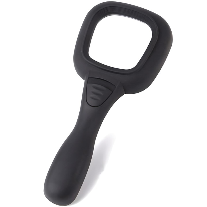 Lupa cu Lentila din Sticla 55mm pentru Citit, Bijuterii, Circuite, Zoom 3x, 6 Leduri, Negru