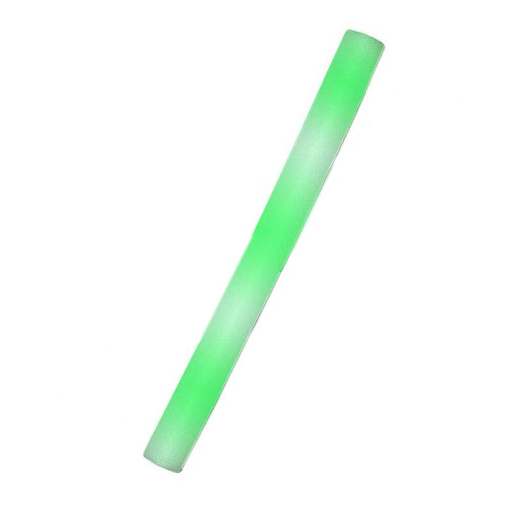 Bagheta Foam stick cu LED, PROCART, accesoriu petrecere si festival, lungime 46 cm, verde