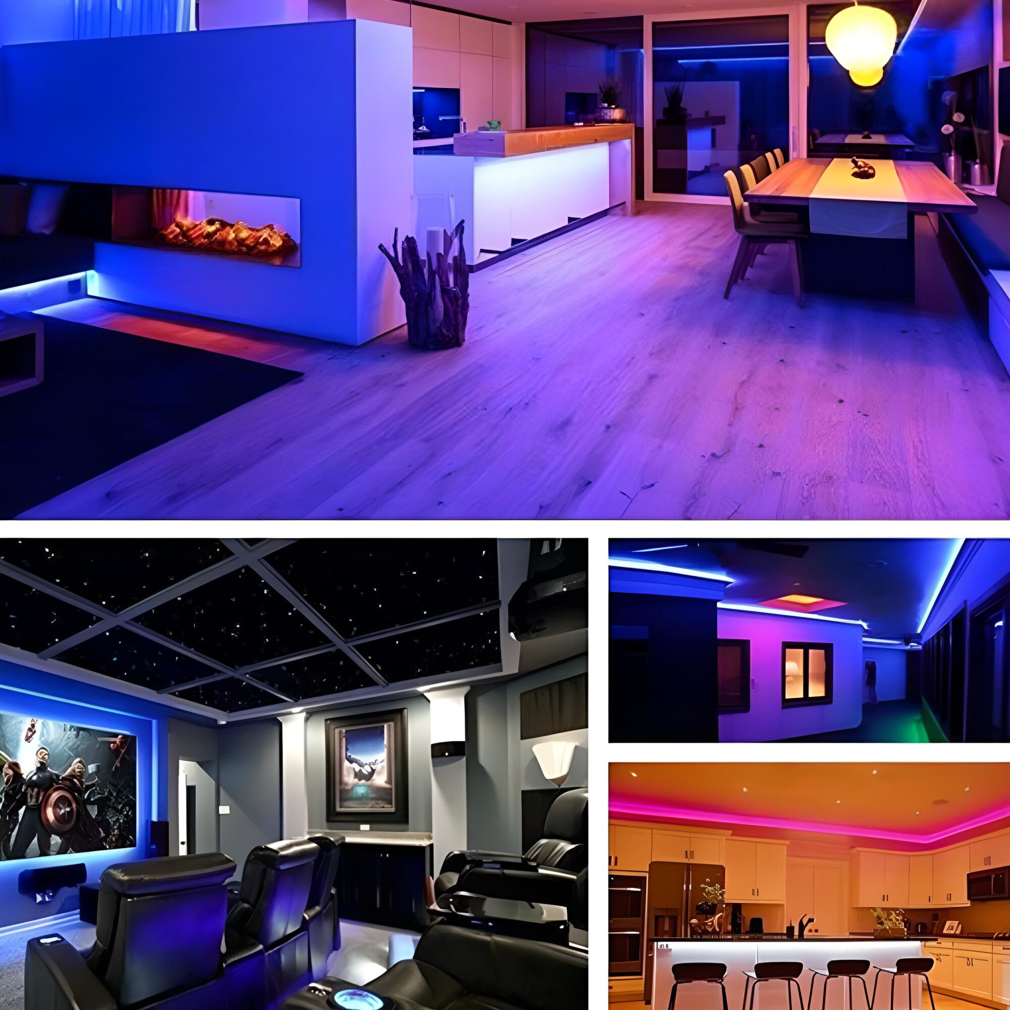 Kit Banda Led Rgb, Interior IP65, Adeziva, Cu Telecomanda, 300 Led-uri ...
