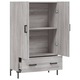 vidaXL szürke sonoma szerelt fa magasszekrény 69,5 x 31 x 115 cm 28.3 kg 828242