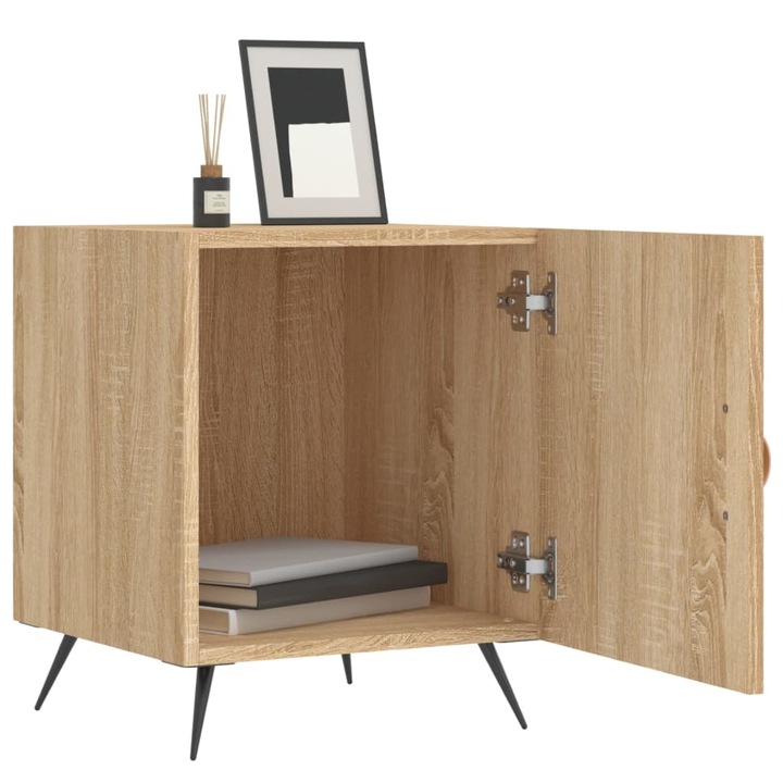 vidaXL 2 db sonoma tölgy színű szerelt fa éjjeliszekrény 40x40x50 cm 827507