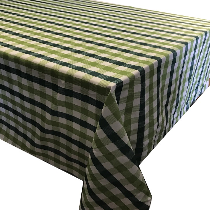 Fata de masa, FullBox, Poliester, 150x400cm, Verde/Alb