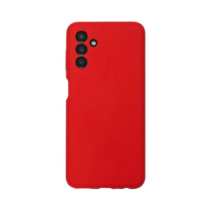 Стилен спретнат силиконов калъф от микрофибър, съвместим с Samsung Galaxy A54 5G, пълно покритие, защита на камерата, тънък, червен