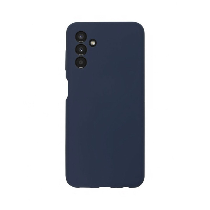 Husa de silicon cu microfibra Stylish Neat compatibila cu Samsung Galaxy A34 5G, acoperire completa, protectie camere, slim, Albastru inchis