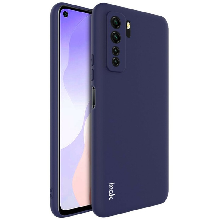 Husa de protectie compatibila cu Huawei Nova 7 5G, Frosting Case, IMAK, TPU, Albastru