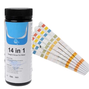 Kit de testare a apei potabile 14 in 1, Sunmostar, 50 benzi, Multicolor