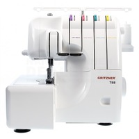 Masina de surfilat Gritzner 788, 100 W, 1300 impulsuri/minut, 10 programe de coasere, Piciorus pentru surfilare, Alb