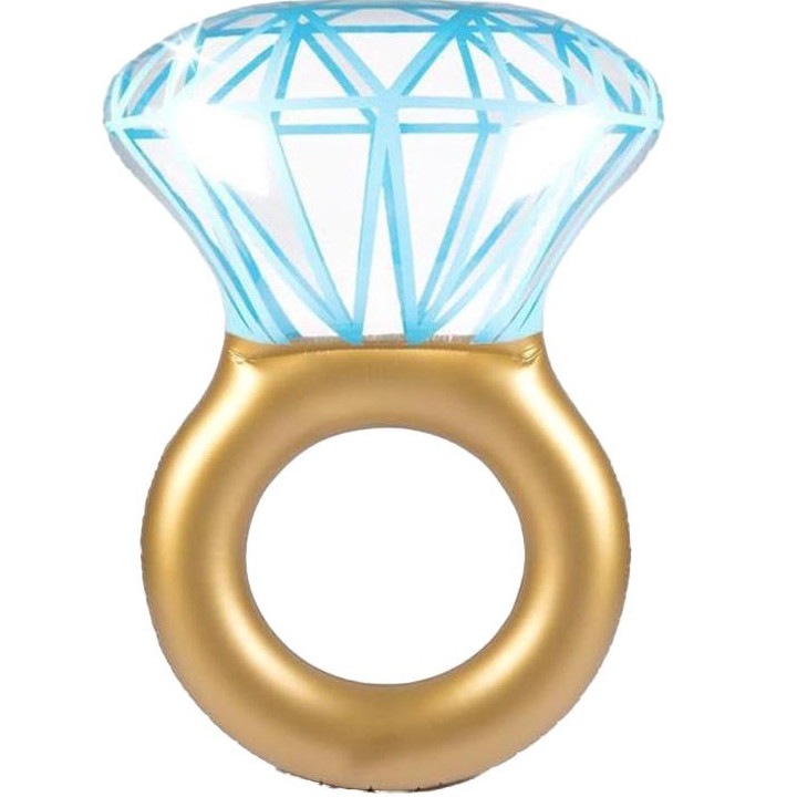 Úszó orsó, Sunmostar, Ring modell, PVC, 140 cm, Arany/Ezüst