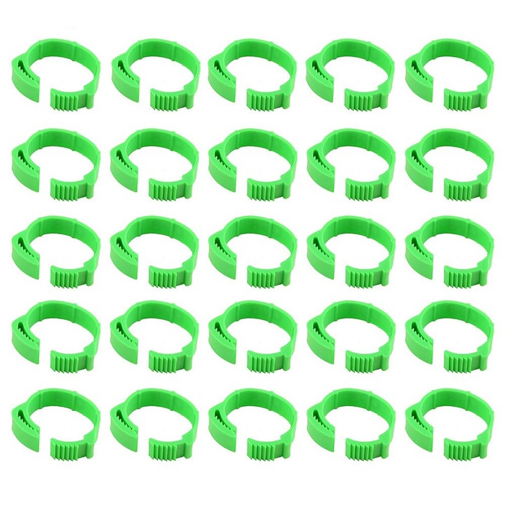 Inele reglabile pentru gaini, Sunmostar, 100 bucati, Verde