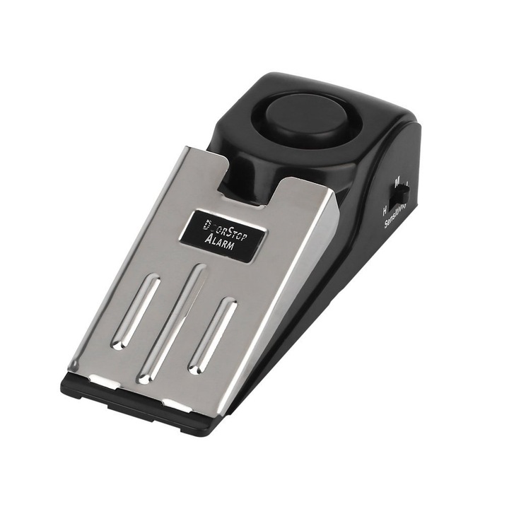 Alarma usa blocare, ajustabila, negru, 14x4.5x3.8cm