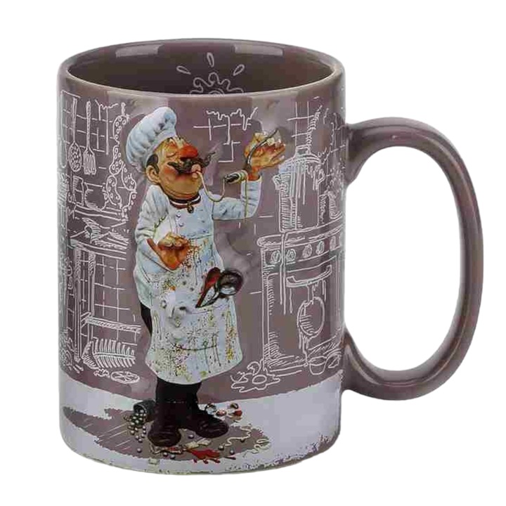 Cana cu o imagine a unui bucatar, Guilermo Forchino, 500 ml, FO83001