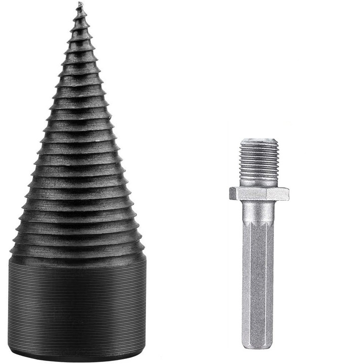 Burghiu pentru lemn, Sunmostar, Otel, Tija hexagonala, 32 mm, Negru